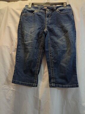 Nine West Jean Capris Womens Size 6 Blue Dark Wash Vintage Collection EUC